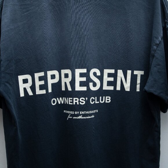Represent Owners' Club T-shirt in Midnight Navy Blue (Oversized Fit) - Picture 7 of 7